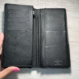 Louis Vuitton Black Checkbook Wallet